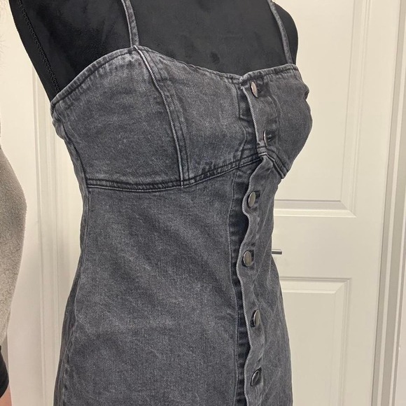 Black denim midi dress - Size M - Picture 2 of 4